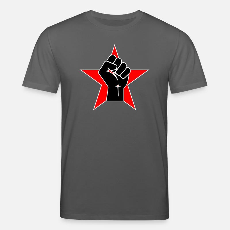 Raised Fist Logo 2 - Stanley/Stella Unisex Bio-T-Shirt CREATOR  - Anthrazit