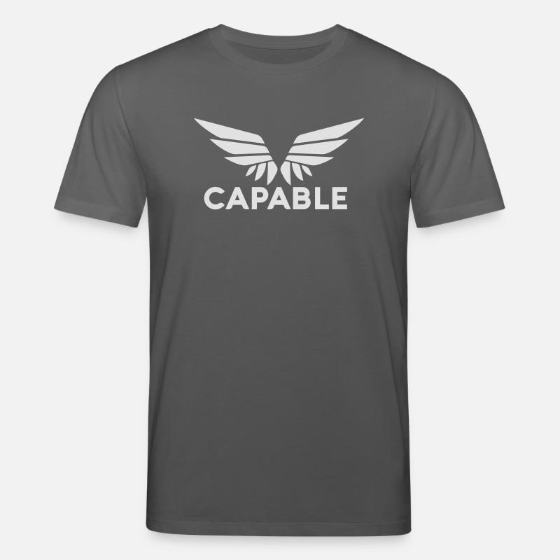 Capable Logo white no sub - Stanley/Stella Unisex Bio-T-Shirt CREATOR  - Anthrazit