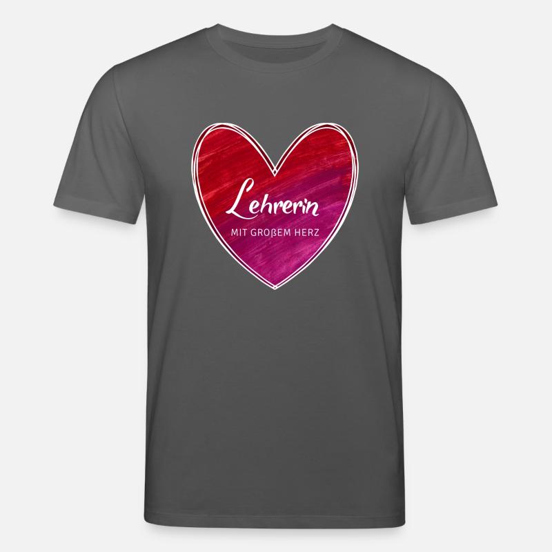 Lehrerin mit großem Herz - Stanley/Stella Unisex Bio-T-Shirt CREATOR  - Anthrazit