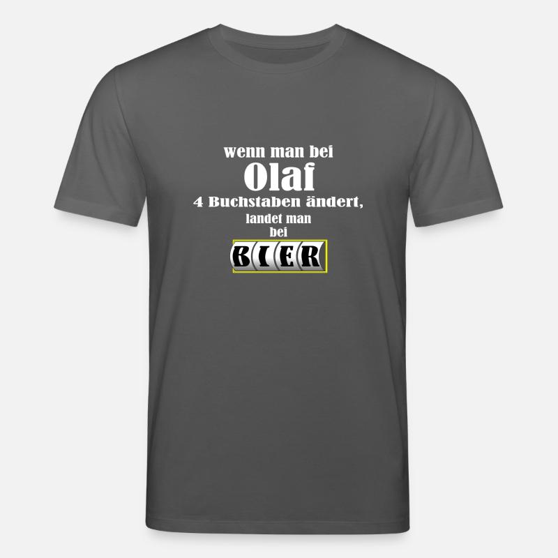 Olaf und Bier - Stanley/Stella Unisex Bio-T-Shirt CREATOR  - Anthrazit