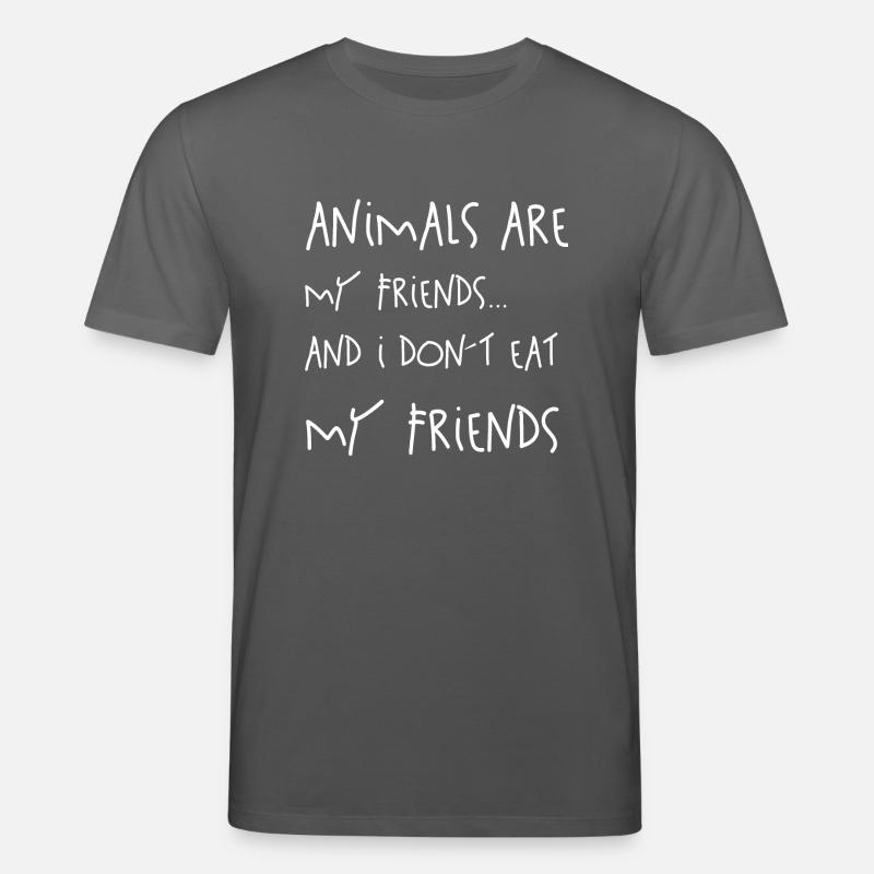 Les animaux sont mes amis - T-shirt bio CREATOR Stanley/Stella Unisexe - charbon