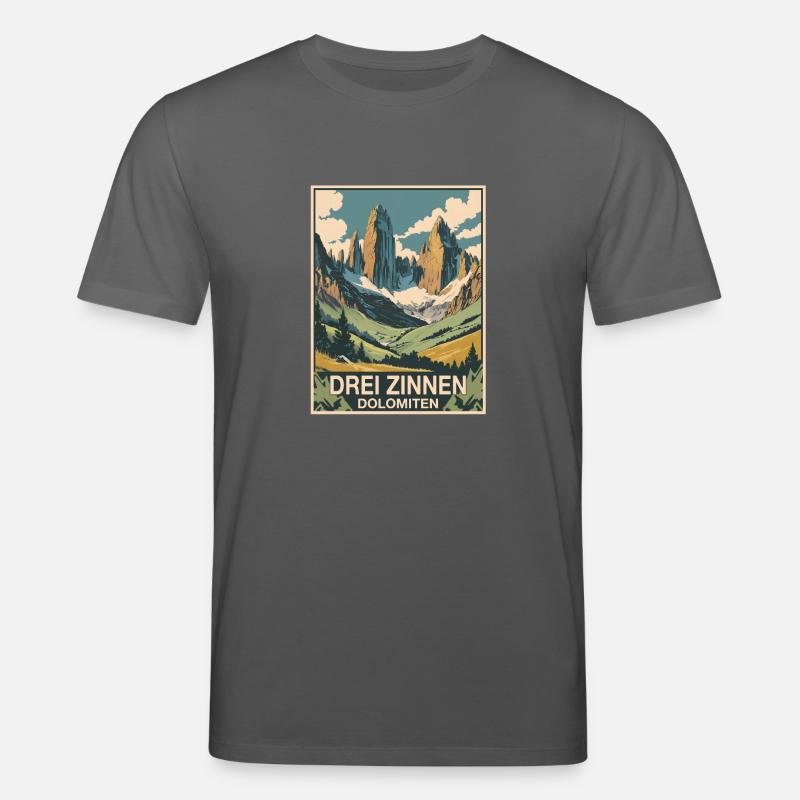 Trois Pics Dolomites - T-shirt bio CREATOR Stanley/Stella Unisexe - charbon
