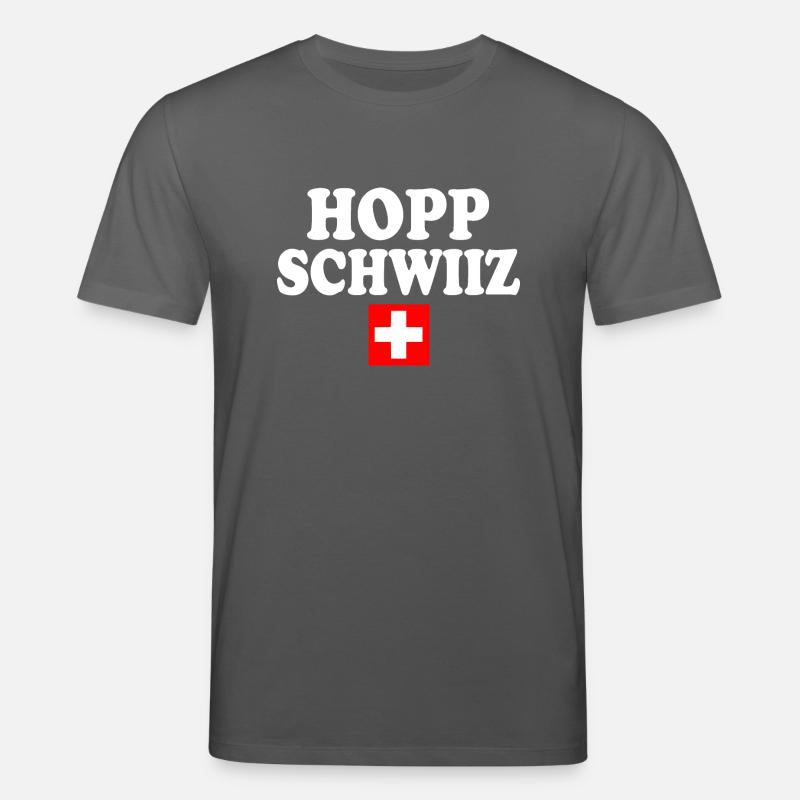 Hopp schwiiz - Stanley/Stella Unisex Bio-T-Shirt CREATOR - Anthrazit