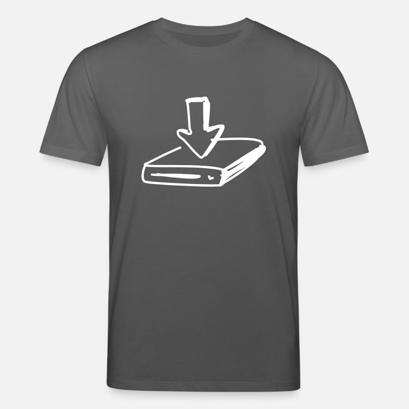 Disque dur avec flèche - T-shirt bio CREATOR Stanley/Stella Unisexe - charbon