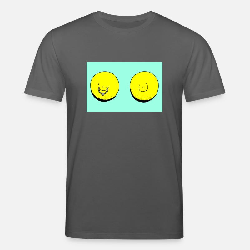 zitrone piercing tuerkis - Stanley/Stella Unisex Bio-T-Shirt CREATOR  - Anthrazit