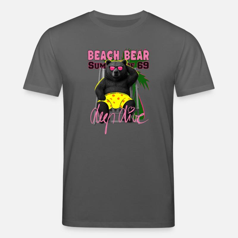 Beach Bear - Stanley/Stella Unisex Bio-T-Shirt CREATOR  - Anthrazit