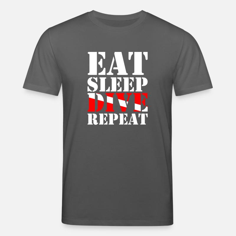 Eat Sleep Dive Repeat - Stanley/Stella Unisex Bio-T-Shirt CREATOR - Anthrazit