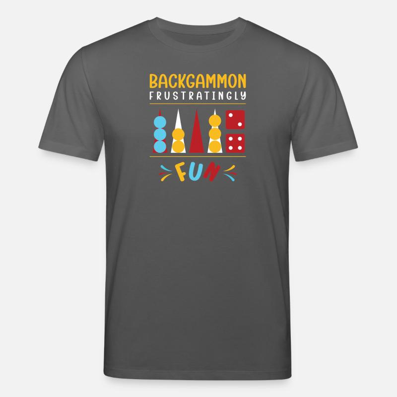 Backgammon Spiel - Stanley/Stella Unisex Bio-T-Shirt CREATOR  - Anthrazit