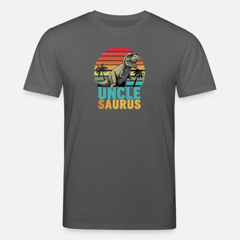 Unclesaurus Retro Dinosaur Motiv mit - Stanley/Stella Unisex Bio-T-Shirt CREATOR  - Anthrazit