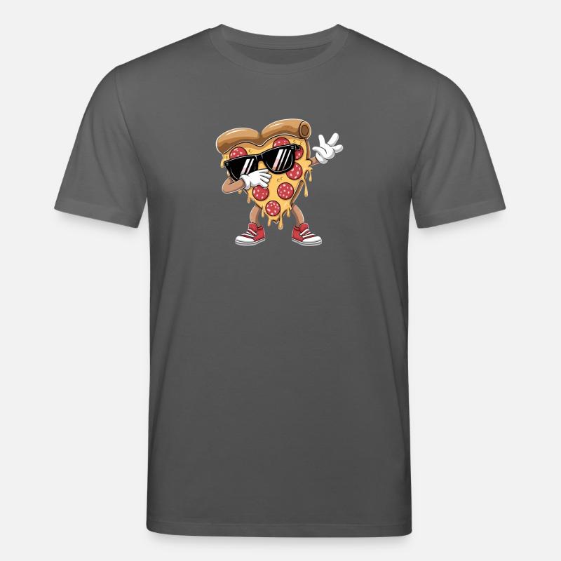 Cooler Pizza-Slice Mit Sonnenbrille Dabbing - Stanley/Stella Unisex Bio-T-Shirt CREATOR - Anthrazit