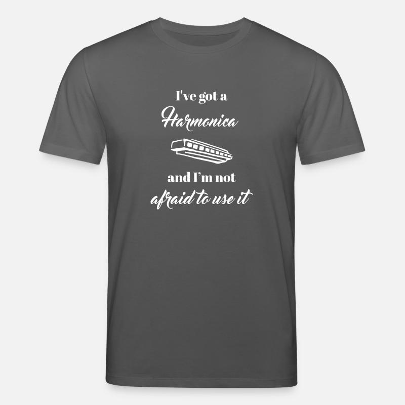 harmonica - harmonica player - harmonica - Stanley/Stella CREATOR Unisex Organic T-Shirt - anthracite