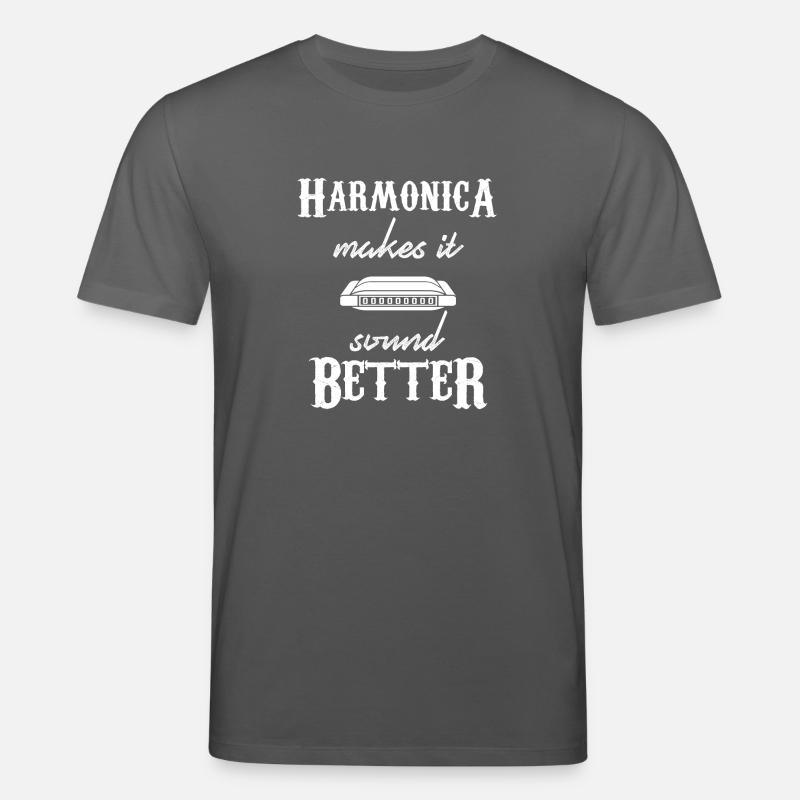 harmonica - harmonica player - harmonica - Stanley/Stella CREATOR Unisex Organic T-Shirt - anthracite
