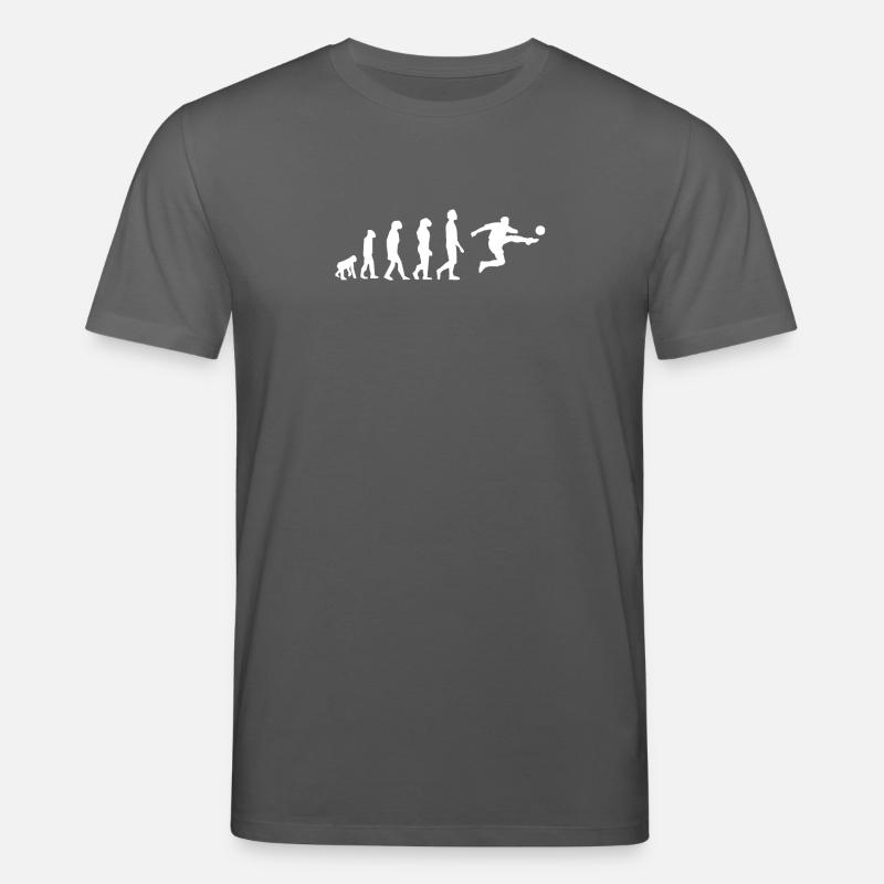 Evolution Fußball Geschenkidee - Stanley/Stella Unisex Bio-T-Shirt CREATOR  - Anthrazit