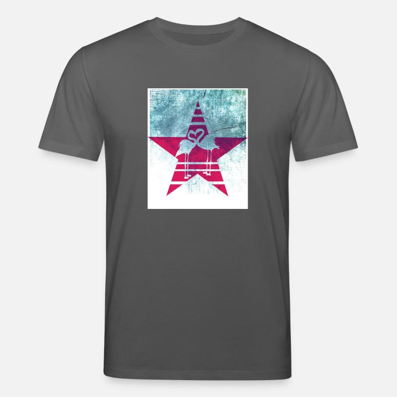 Flamingo Herz - Stanley/Stella Unisex Bio-T-Shirt CREATOR  - Anthrazit