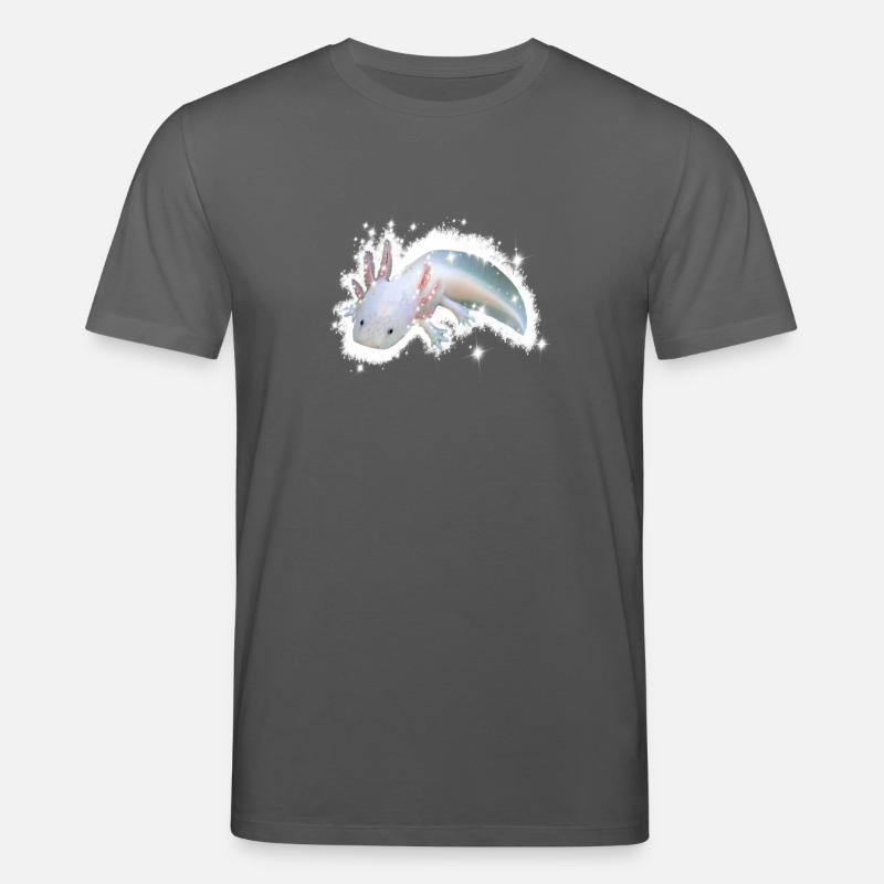 weißes Axolotl - Stanley/Stella Unisex Bio-T-Shirt CREATOR  - Anthrazit