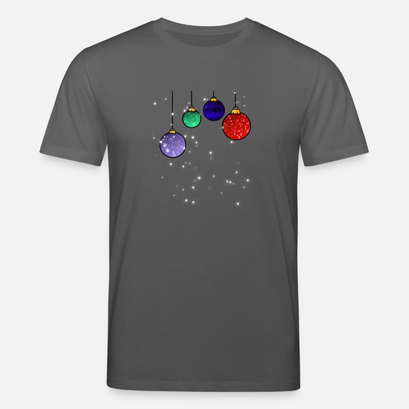 Christbaumkugeln mit Schneeflocken - Stanley/Stella Unisex Bio-T-Shirt CREATOR  - Anthrazit
