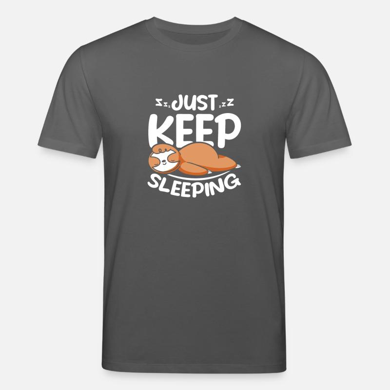 Sloth just keep sleeping - Stanley/Stella CREATOR Unisex Organic T-Shirt - anthracite