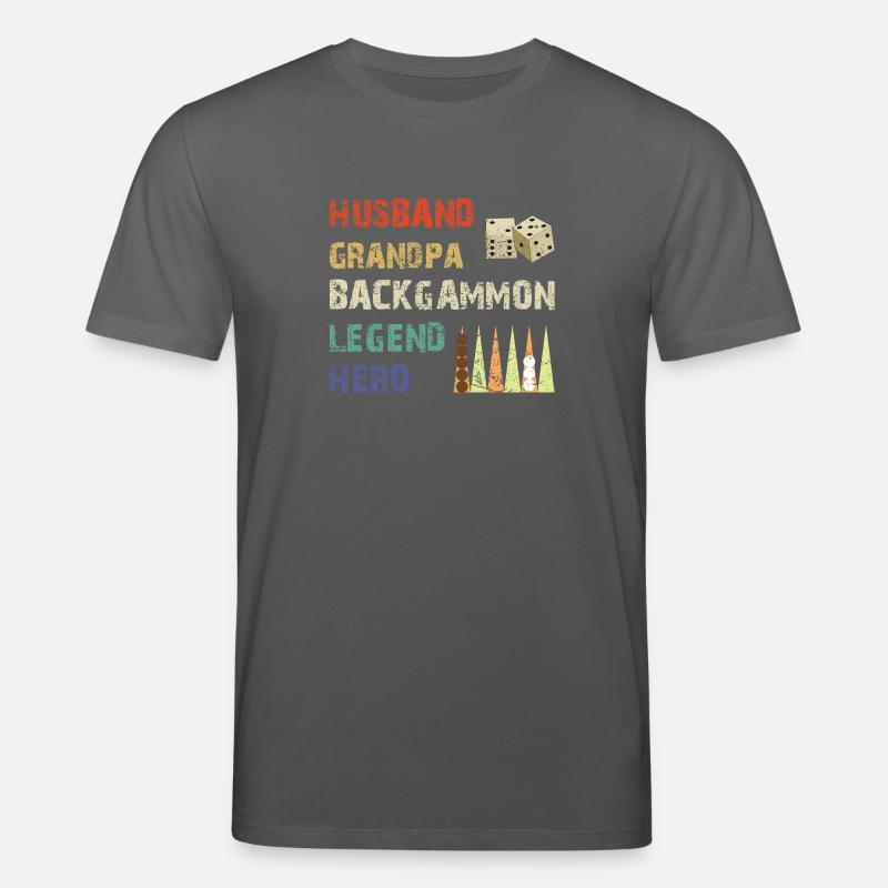 Backgammon Spiel - Stanley/Stella Unisex Bio-T-Shirt CREATOR  - Anthrazit