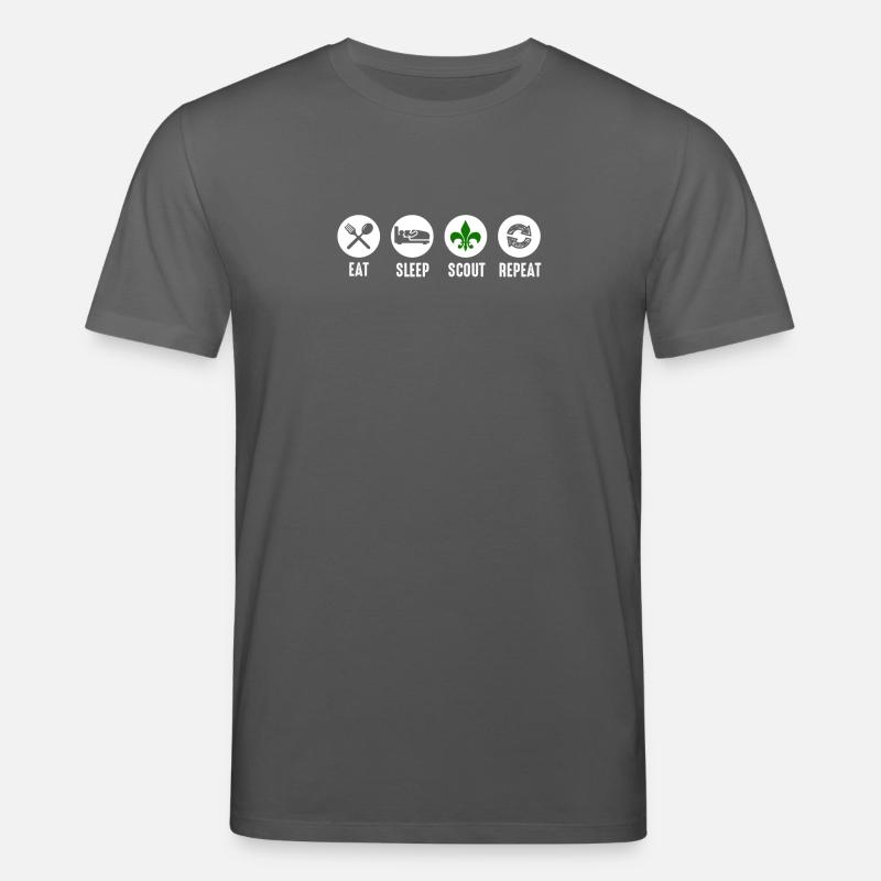 Eat Sleep Scout Repeat - Stanley/Stella Unisex Bio-T-Shirt CREATOR - Anthrazit