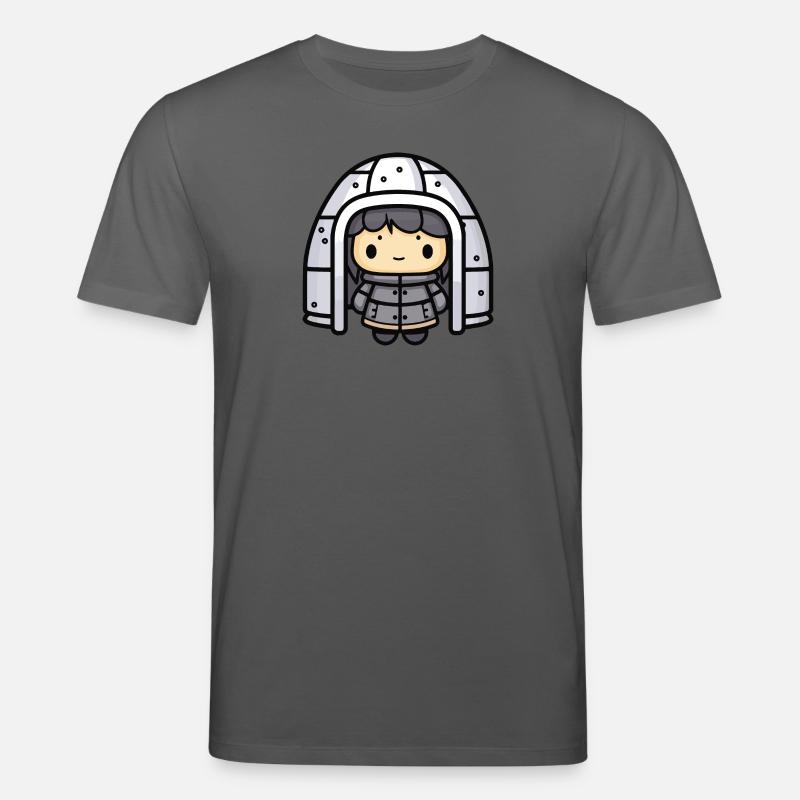 Iglu Eskimo Winter Comic - Stanley/Stella Unisex Bio-T-Shirt CREATOR  - Anthrazit