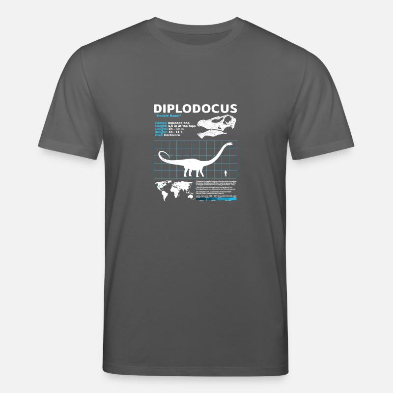 Diplodocus Datenblatt - Stanley/Stella Unisex Bio-T-Shirt CREATOR  - Anthrazit