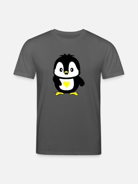 Pingouin mignon - T-shirt bio CREATOR Stanley/Stella Unisexe - charbon