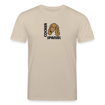 Cocker Spaniel - Stanley/Stella CREATOR Unisex Organic T-Shirt - beige - Front - Alina (178cm) & Michal (187cm)
