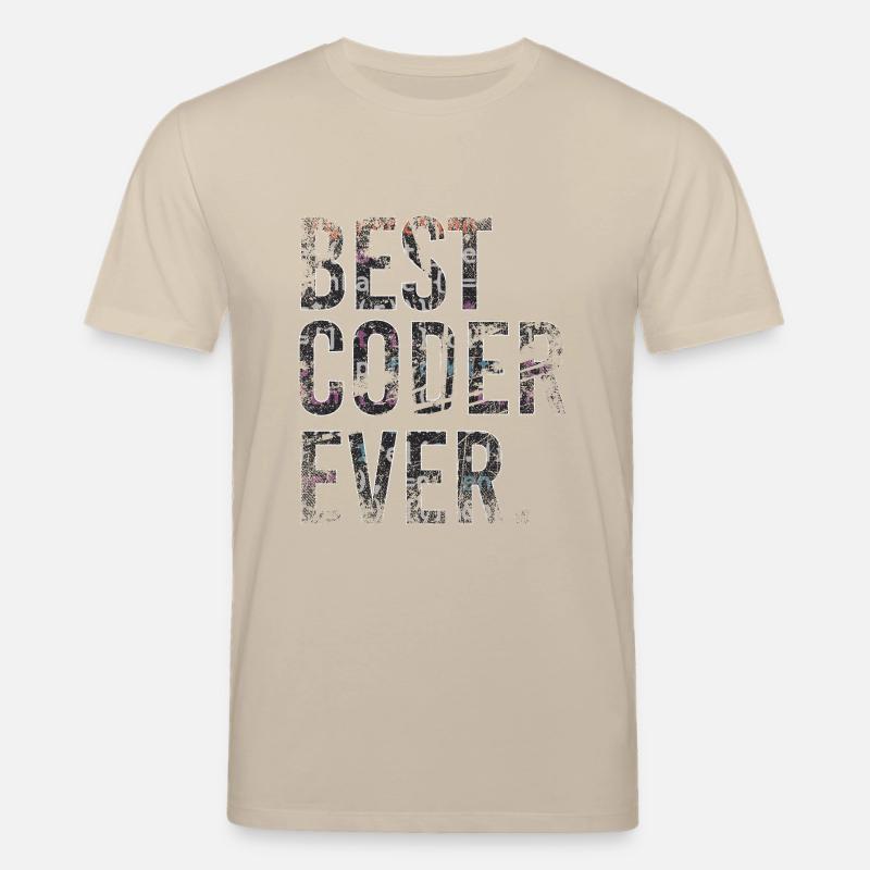 Best coder ever coding - Stanley/Stella CREATOR Unisex Organic T-Shirt - beige