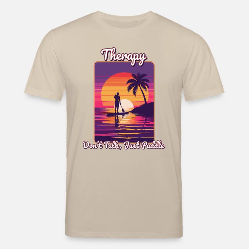 SUP - Therapy - Saying - Stanley/Stella CREATOR Unisex Organic T-Shirt - beige