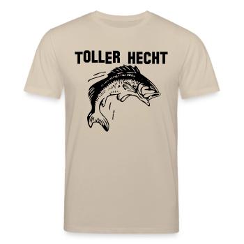 Grand brochet, pêcheur, pêcheur - T-shirt bio CREATOR Stanley/Stella Unisexe - beige - Devant - Alina (178cm) & Michal (187cm)
