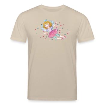 Prinzessin Lillifee Design Lillifee Fliegend - Stanley/Stella Unisex Bio-T-Shirt CREATOR  - Beige - Vorne - Alina (178cm) & Michal (187cm)