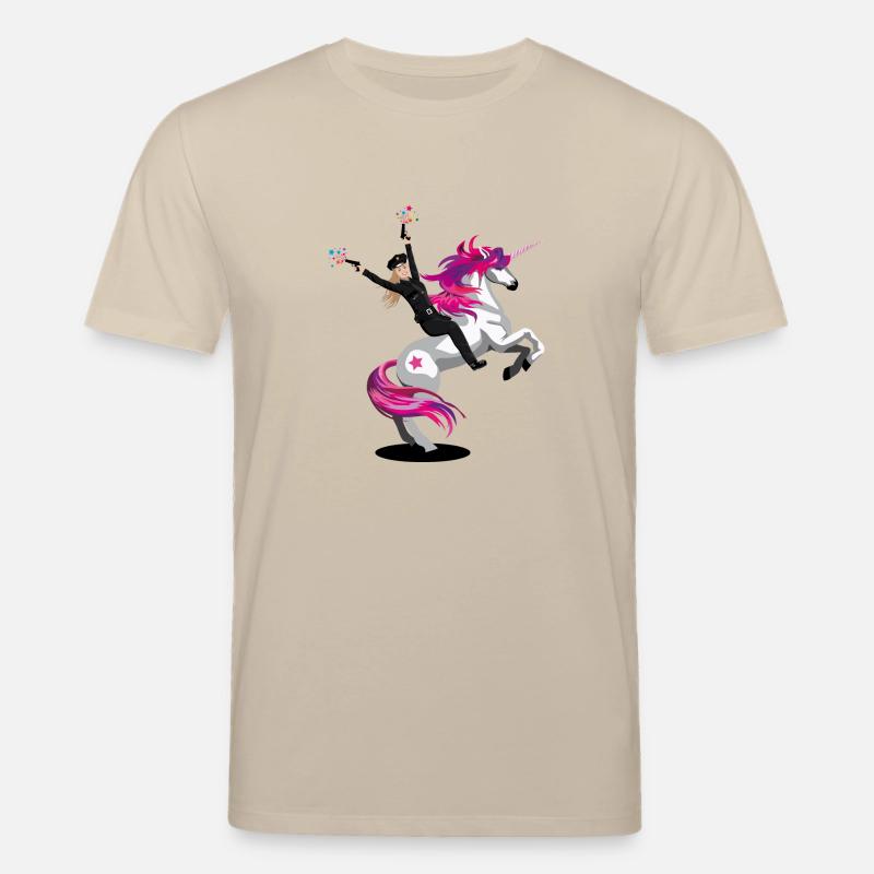 Polizei Einhorn - Stanley/Stella Unisex Bio-T-Shirt CREATOR  - Beige