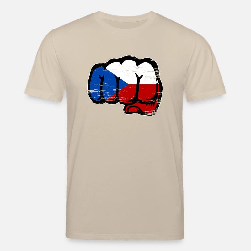 Tschechien Faust Flagge used - Stanley/Stella Unisex Bio-T-Shirt CREATOR - Beige