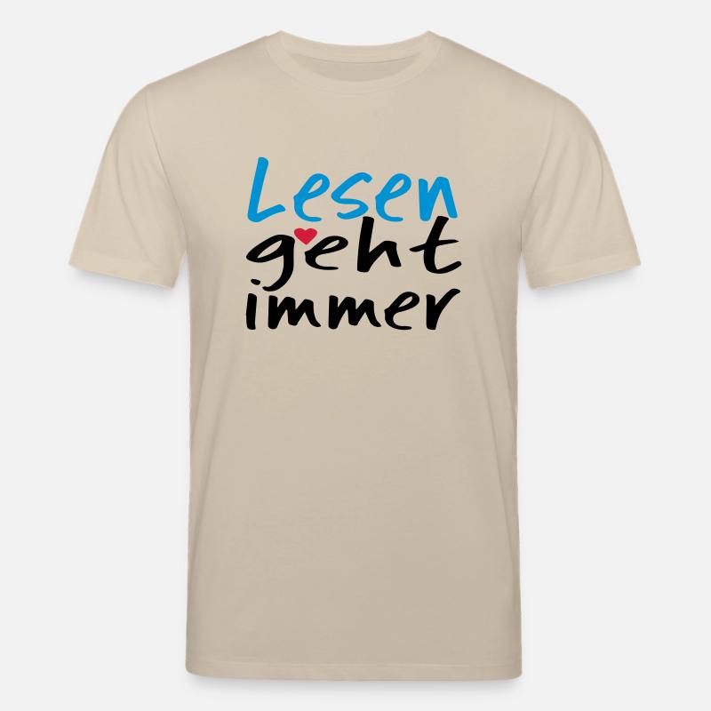 Lesen geht immer! - Stanley/Stella Unisex Bio-T-Shirt CREATOR  - Beige