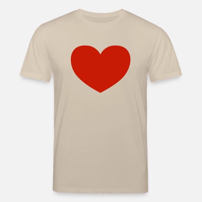 Schlichtes Herz / plain heart (1c) - Stanley/Stella Unisex Bio-T-Shirt CREATOR  - Beige