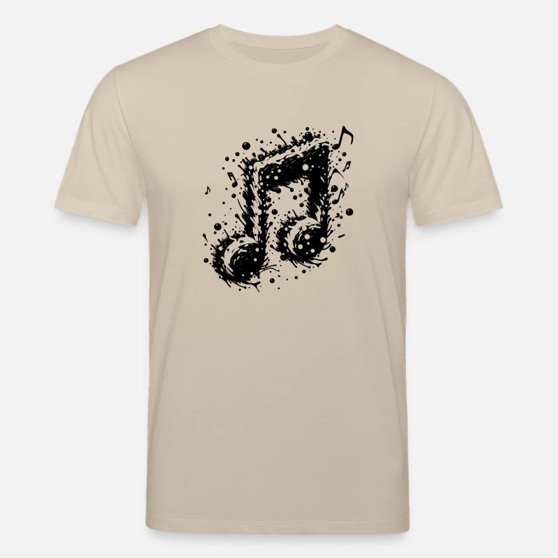 Schwingende Musik Note Splash Tattoo - Stanley/Stella Unisex Bio-T-Shirt CREATOR  - Beige