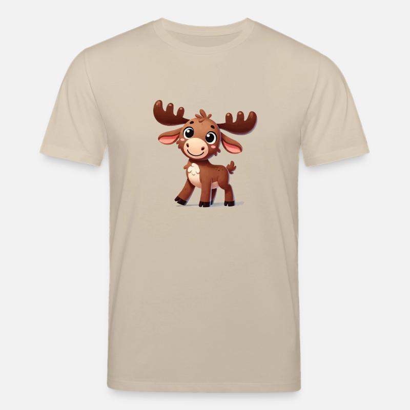 Elch Comic - Stanley/Stella Unisex Bio-T-Shirt CREATOR  - Beige