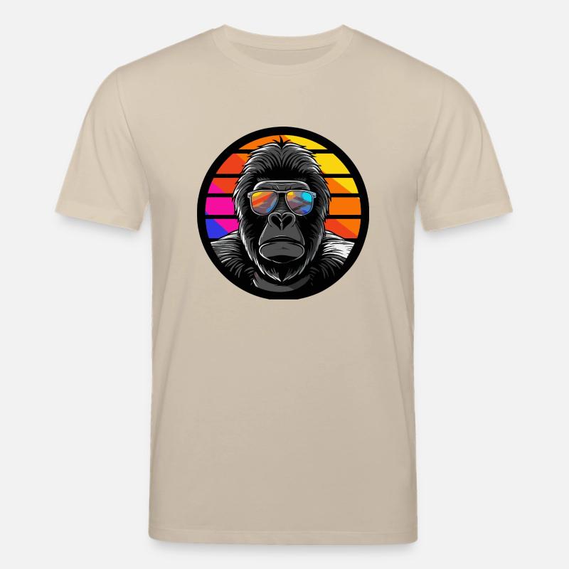 Gorilla Comic Cool Summer - Stanley/Stella CREATOR Unisex Organic T-Shirt - beige