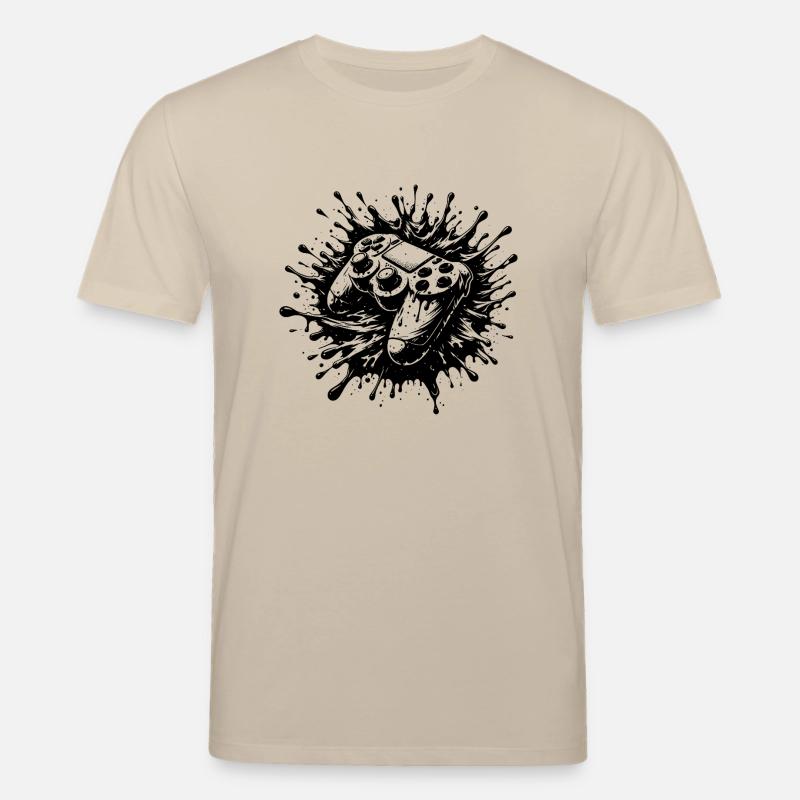 Controller Splash & Play – stylisch gezockt - Stanley/Stella Unisex Bio-T-Shirt CREATOR  - Beige