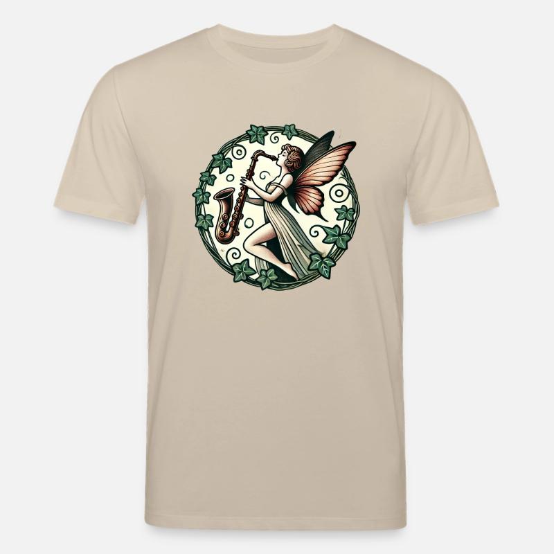 Fée du saxophone - T-shirt bio CREATOR Stanley/Stella Unisexe - beige