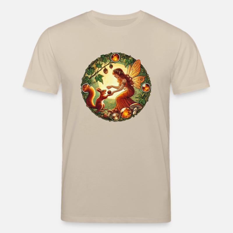 Eichhörnchen-Fee - Stanley/Stella Unisex Bio-T-Shirt CREATOR  - Beige