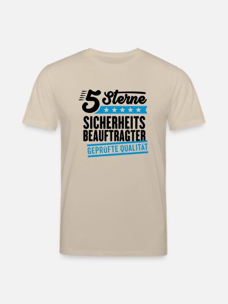 5Sterne Sicherheitsbeauftragter - Stanley/Stella Unisex Bio-T-Shirt CREATOR  - Beige