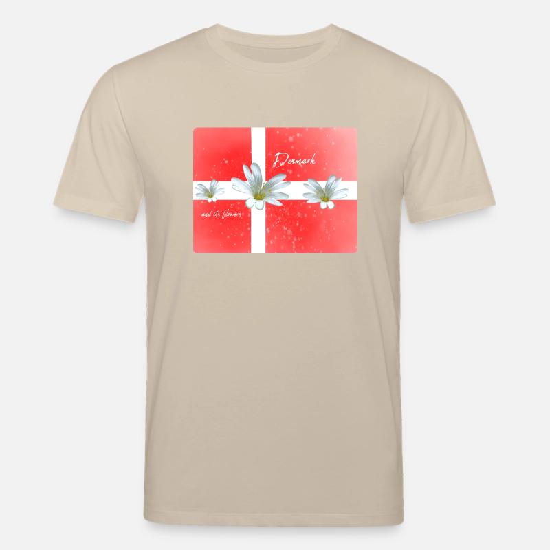 Danemark Danemark Danemark Drapeau - T-shirt bio CREATOR Stanley/Stella Unisexe - beige