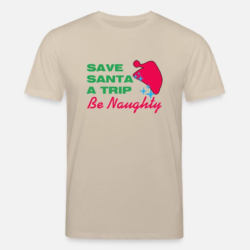 Save Santa A Trip - Stanley/Stella Unisex Bio-T-Shirt CREATOR  - Beige