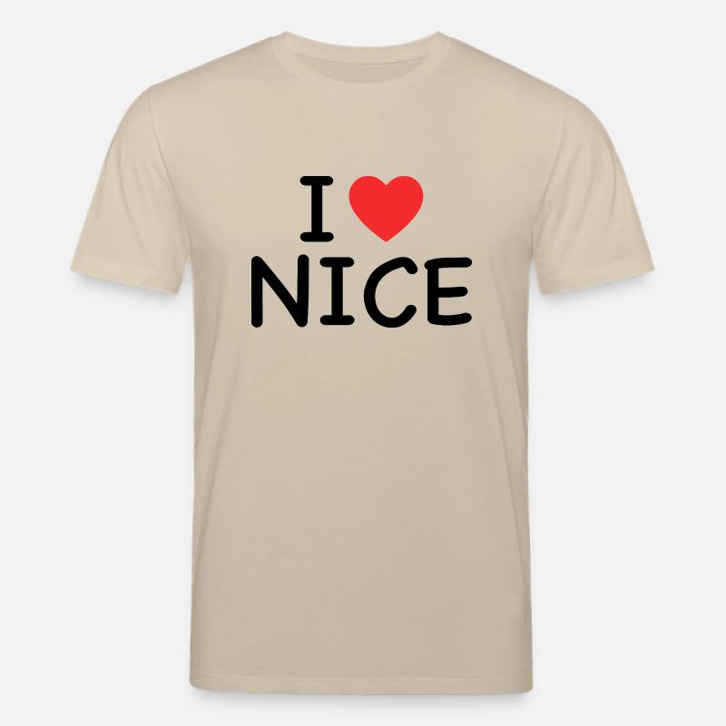 I Love Nice - J'aime Nice - Stanley/Stella Unisex Bio-T-Shirt CREATOR  - Beige