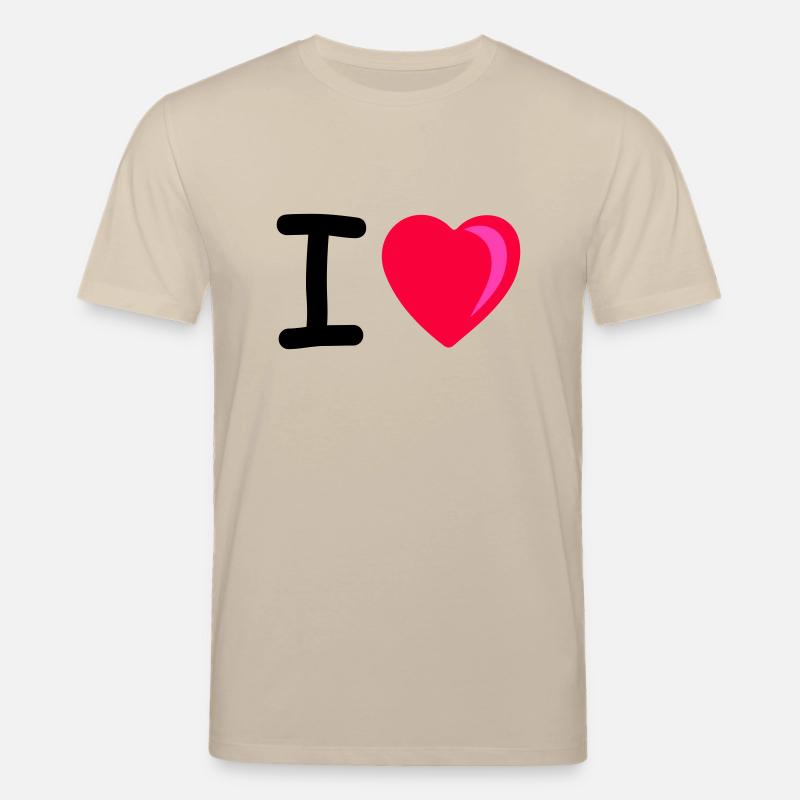 I heart - Stanley/Stella CREATOR Unisex Organic T-Shirt - beige