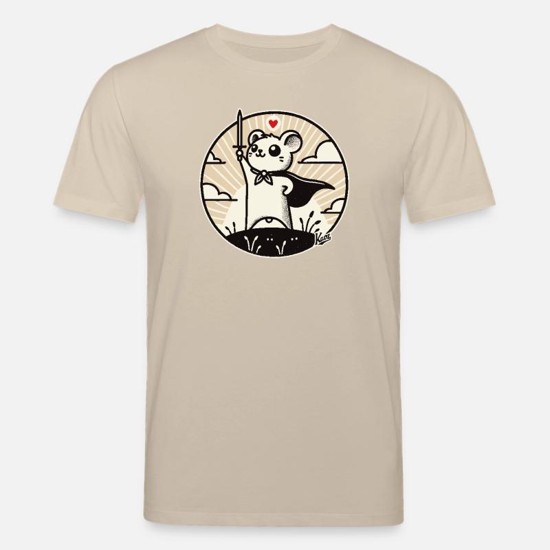 Maus-Held mit Umhang - Stanley/Stella Unisex Bio-T-Shirt CREATOR  - Beige