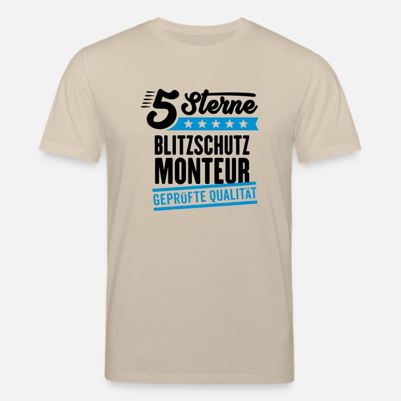 5Sterne Blitzschutzmonteur - Stanley/Stella Unisex Bio-T-Shirt CREATOR  - Beige