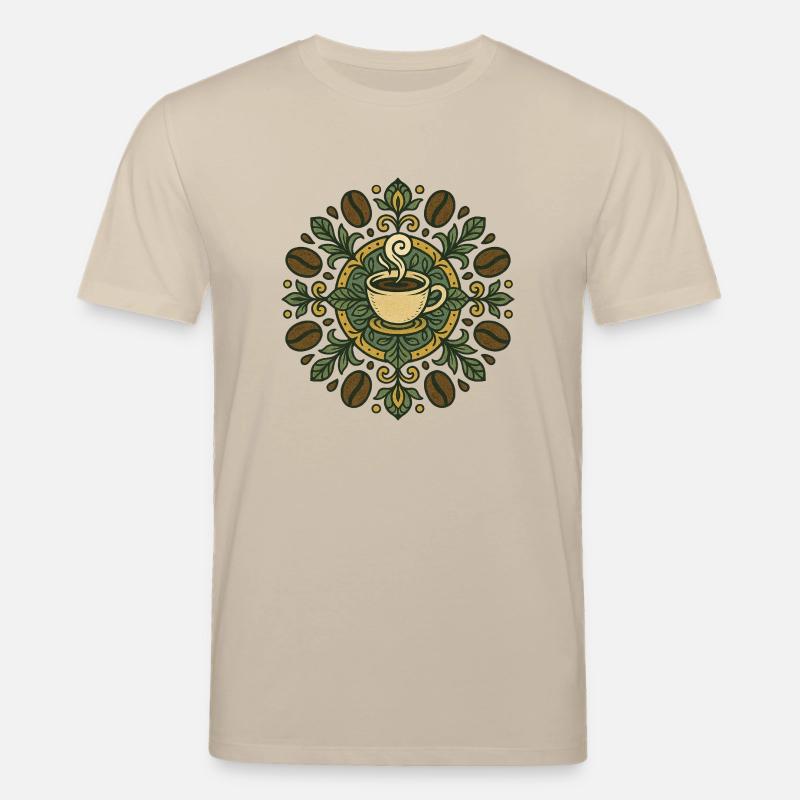 Kaffee-Mandala - Stanley/Stella Unisex Bio-T-Shirt CREATOR  - Beige