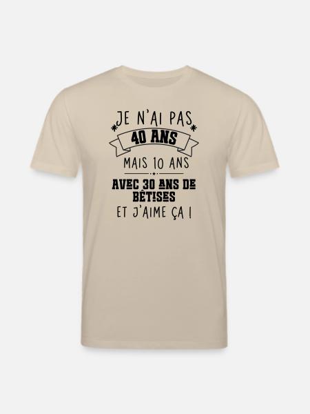 40 years anniversary - Stanley/Stella CREATOR Unisex Organic T-Shirt - beige
